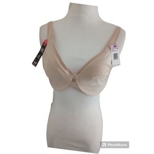 THE LILY FIT Womens Bra Sz 38D Champagne Adjustable Straps Underwire NEW Unlined